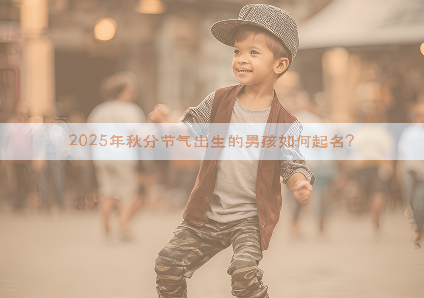2025年秋分节气出生的男孩如何起名？