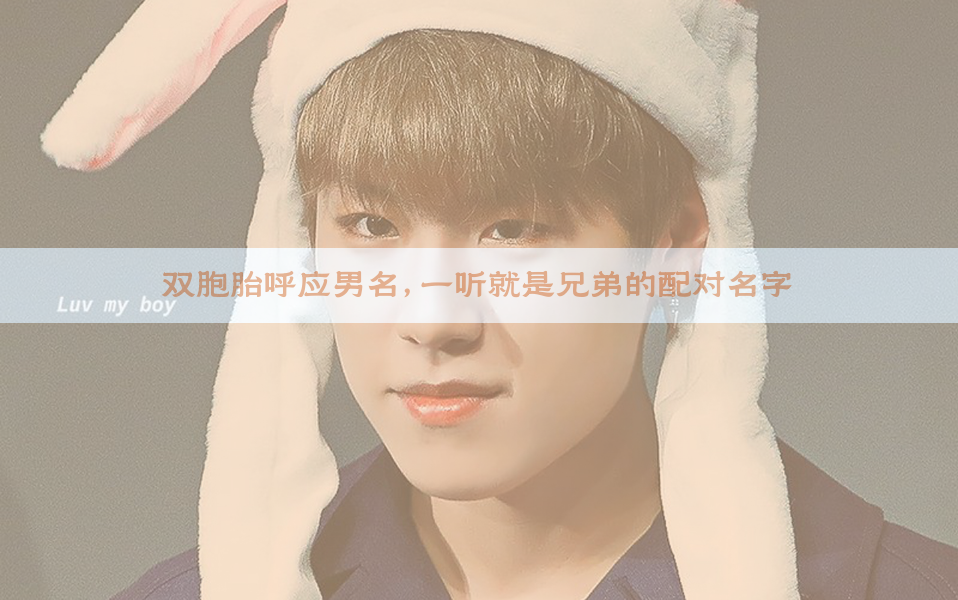 双胞胎呼应男名，一听就是兄弟的配对名字